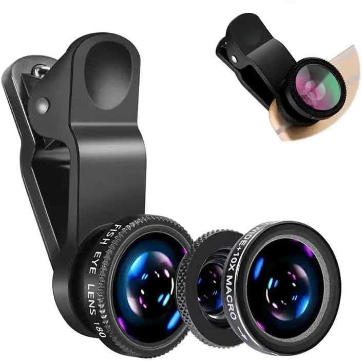 Lens Camera Clip - Lensa Kamera Mikro 3in1 Fisheye Wide