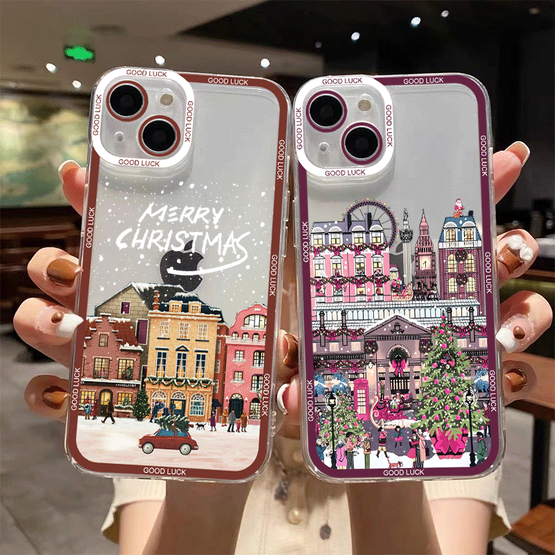 Xiaomi Phone Accessories - Casing Ponsel Pemandangan Jalanan Natal Tahun