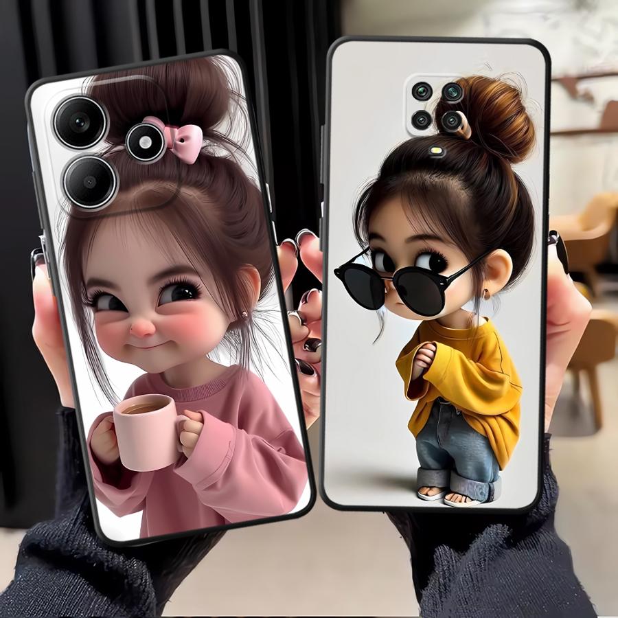 Xiaomi Phone Accessories - Casing Ponsel Funda Pola Gadis Kartun