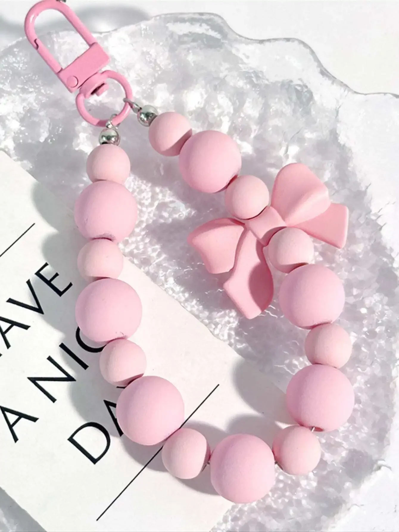 Phone Accessories For Teens - 1 buah Gantungan Kunci Pita Mutiara