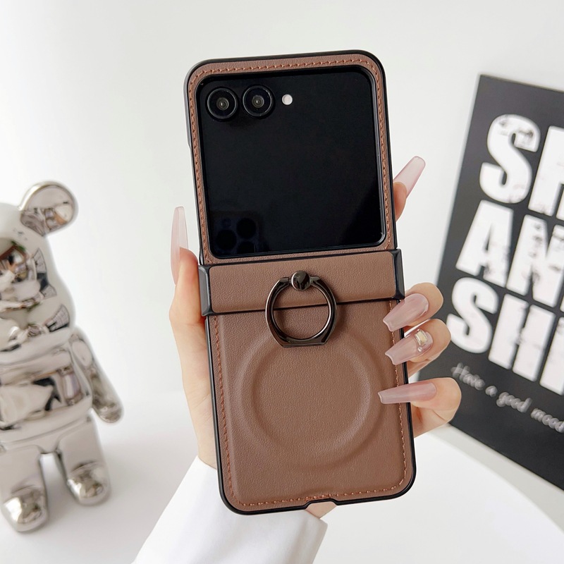 Phone Accessories Ring Holder - Casing Ponsel Kulit dengan Ring Holder
