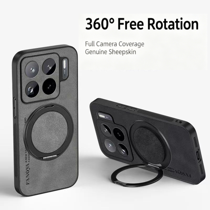 Phone Accessories Ring Holder - Casing Ponsel Kulit PU Kulit Domba