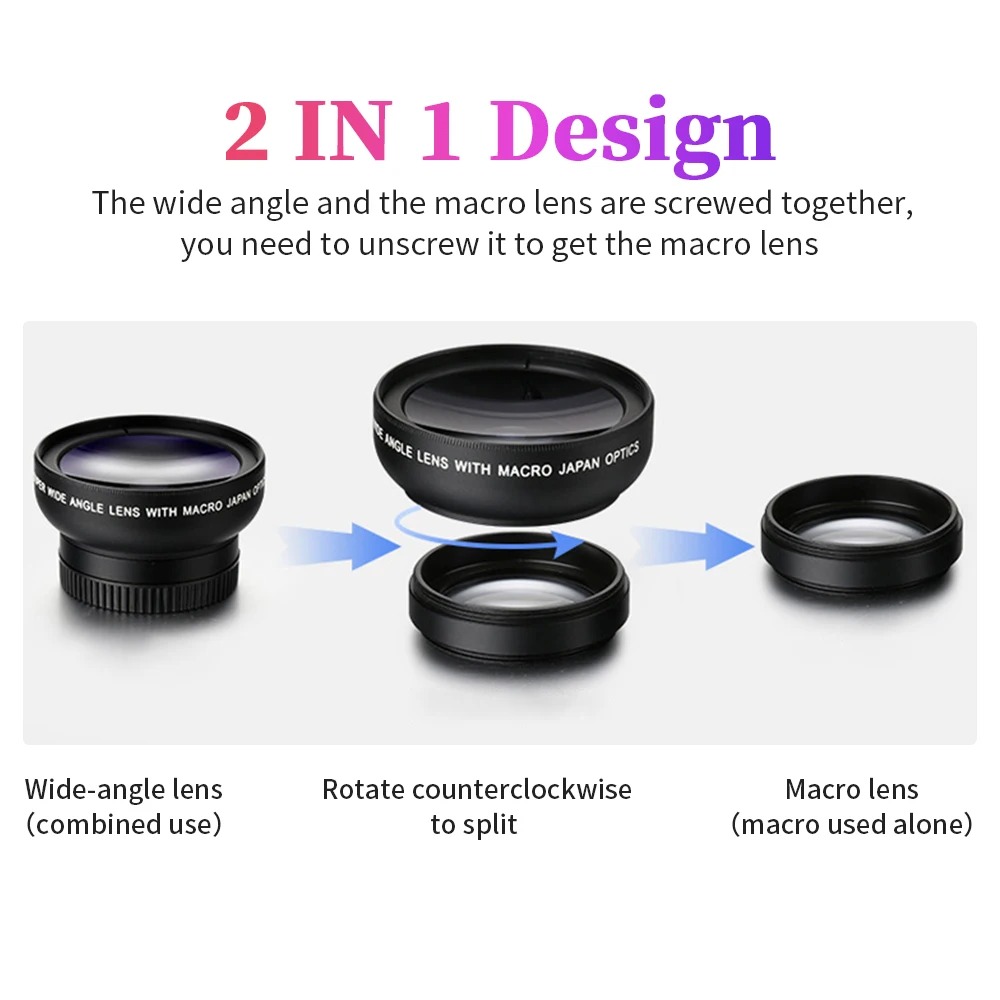 Lens Camera Clip - Klip Lensa 2 IN 1 Universal