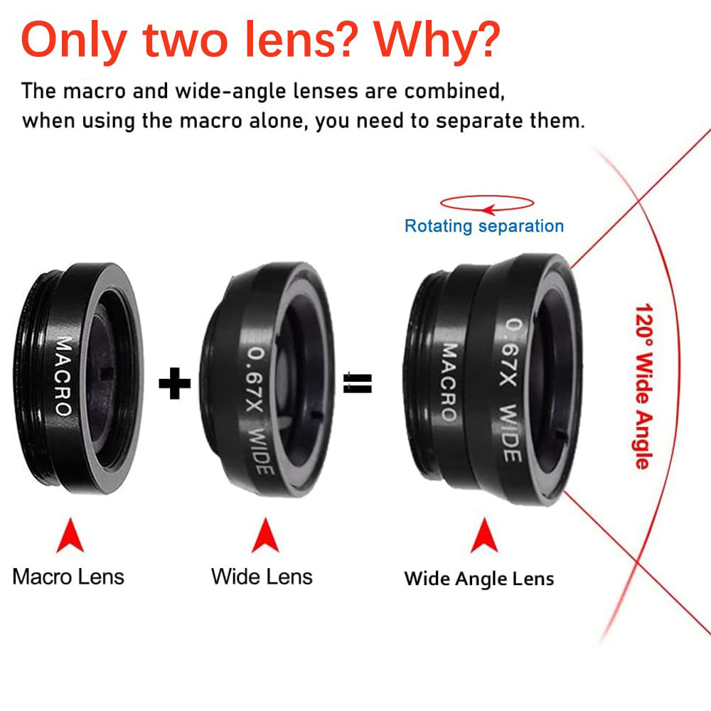 Lensa Ikan 3 in 1 Universal, L - Lens Camera Clip ulasan dan harga