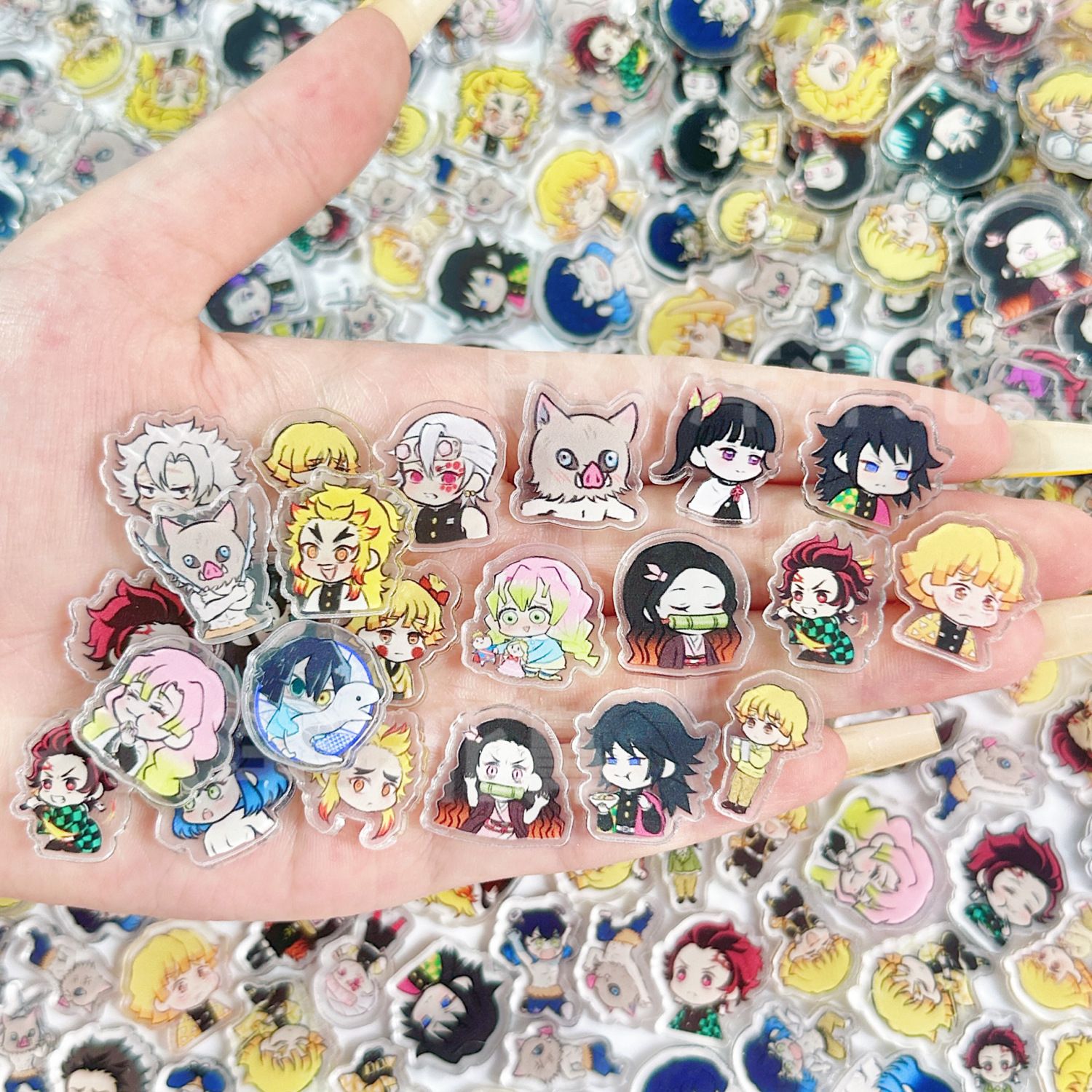 50/100Pcs Lembaran Akrilik Min - Phone Accessories Demon Slayer ulasan dan harga