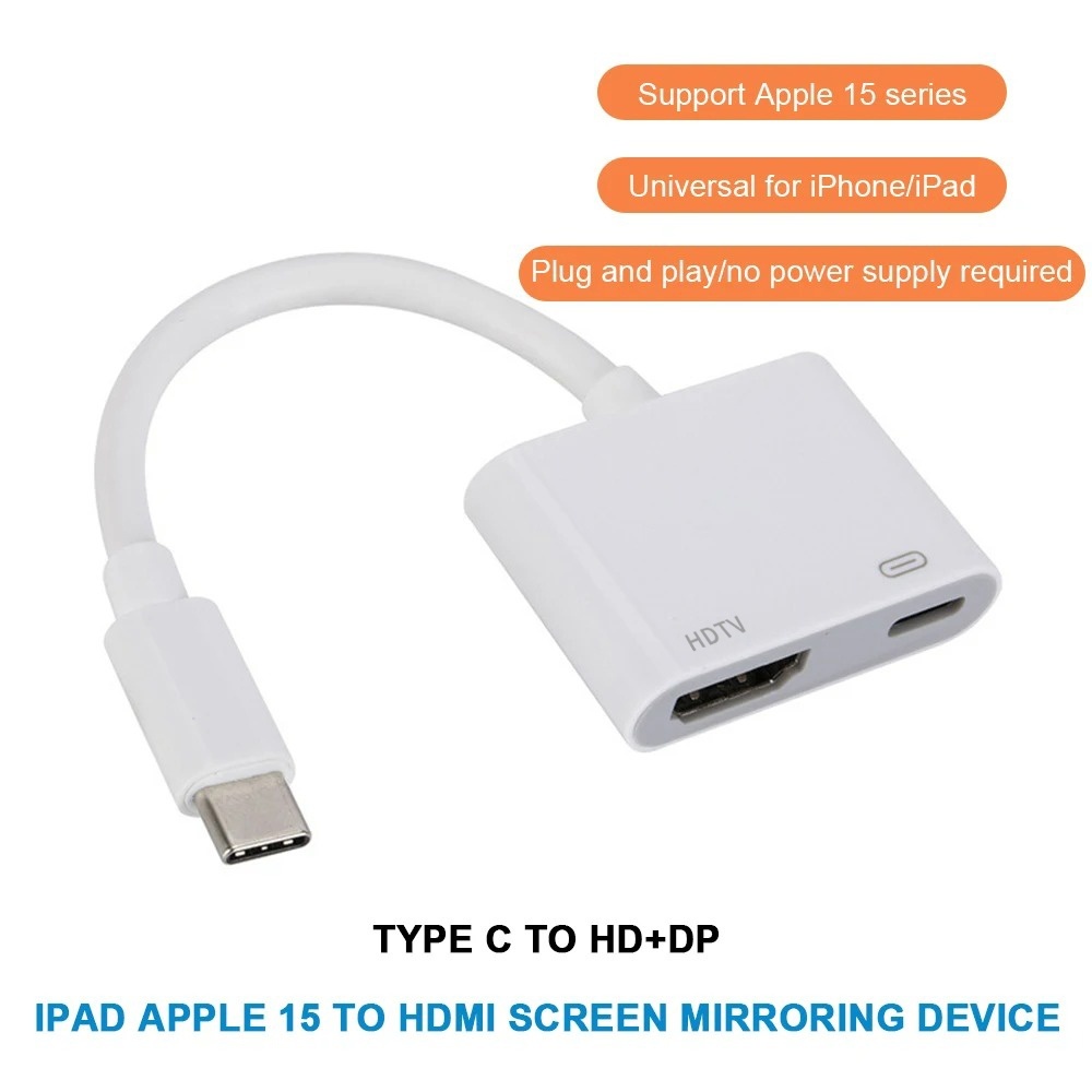 Adaptor USB C ke HDMI Untuk iP - Hdmi Phone Adapter ulasan dan harga