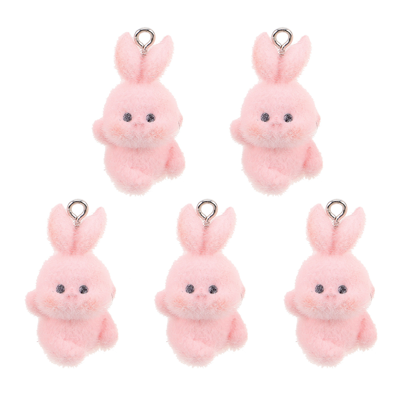 5Pcs Gantungan Kelinci Berbulu - Phone Accessories For Teens ulasan dan harga