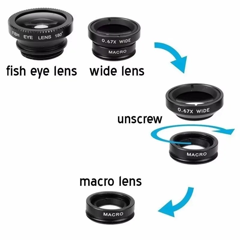 Kit Lensa Kamera Ponsel Univer - Lens Camera Clip ulasan dan harga