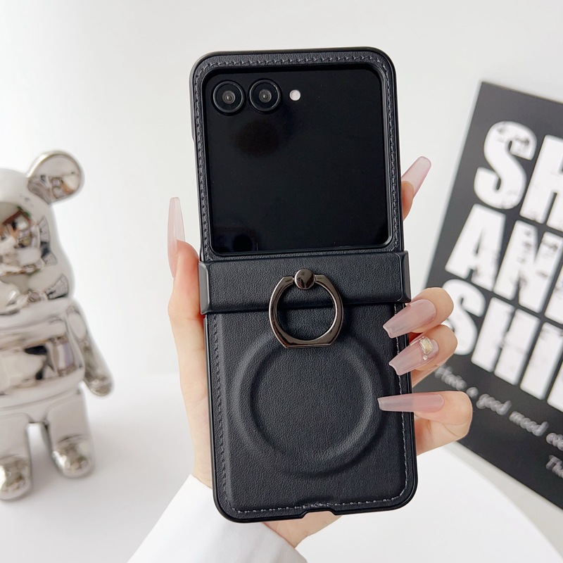 Casing Ponsel Kulit dengan Rin - Phone Accessories Ring Holder ulasan dan harga
