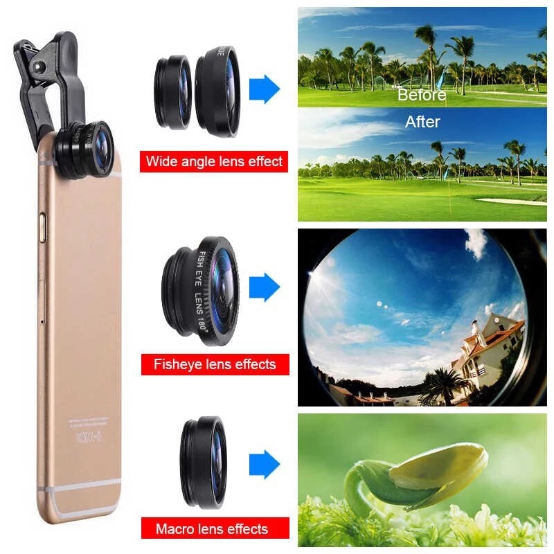 Lensa Kamera Mikro Sudut Lebar - Lens Camera Clip ulasan dan harga