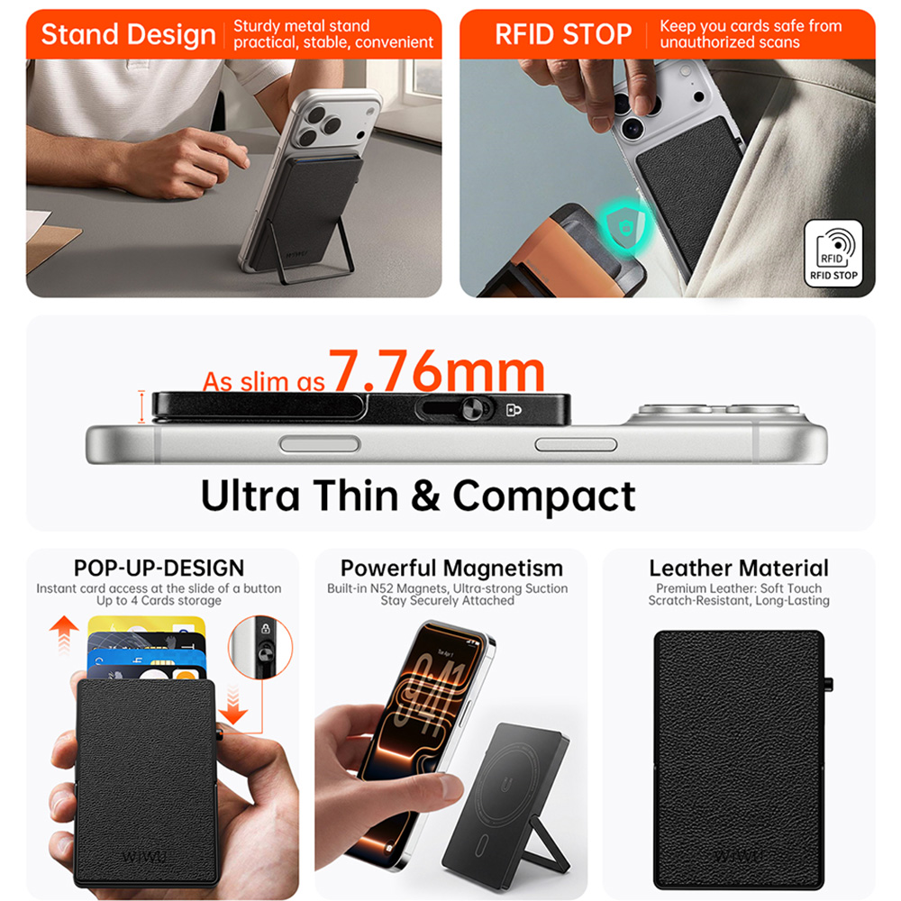 Penyangga Kartu Kulit WiWU unt - Phone Accessories Hippers ulasan dan harga